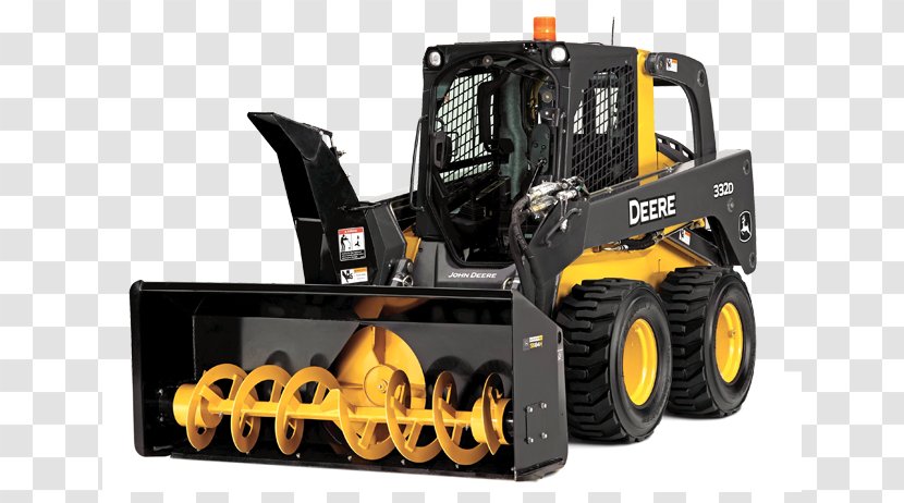 Bulldozer John Deere Caterpillar Inc. Skid-steer Loader Heavy Machinery - Skidsteer - Snow Blower Transparent PNG
