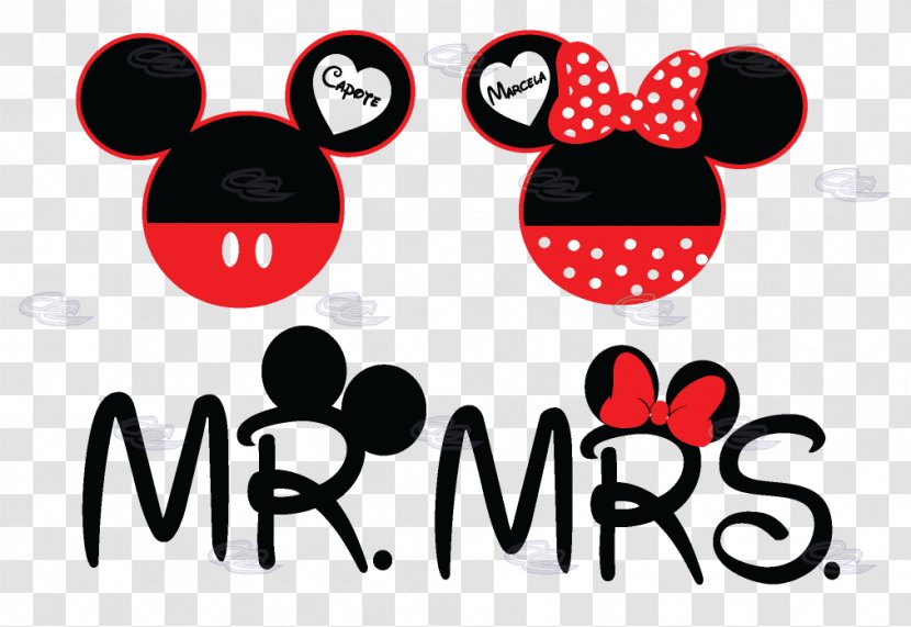 Minnie Mouse Mickey T-shirt The Walt Disney Company Mrs. - Heart - Beast Clipart Transparent PNG