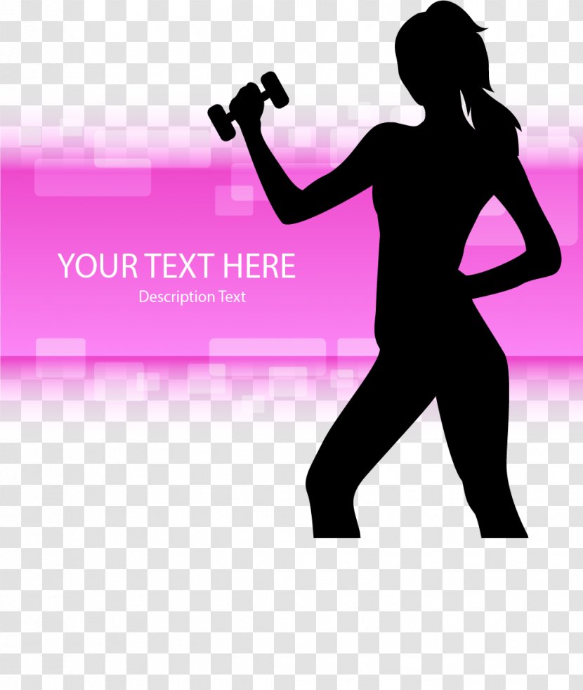 Euclidean Vector Silhouette Light Icon - Pink - Ms. Dumbbell Transparent PNG