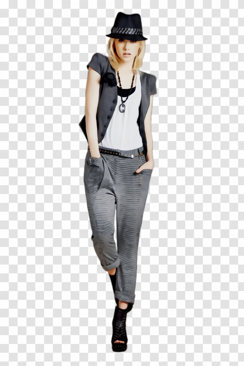 Clothing White Denim Jeans Trousers - Watercolor - Outerwear Waist Transparent PNG