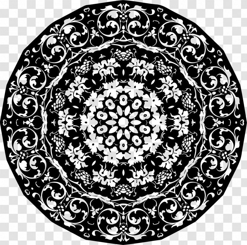 Visual Arts - Black - Mandala Transparent PNG