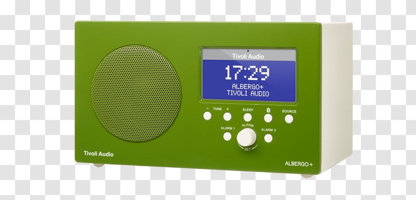 Albergo + BT Radio - Digital Audio Broadcasting - Green/H X W D: 11.1 18.7 11cm Tivoli Model One FM BroadcastingDigital Transparent PNG