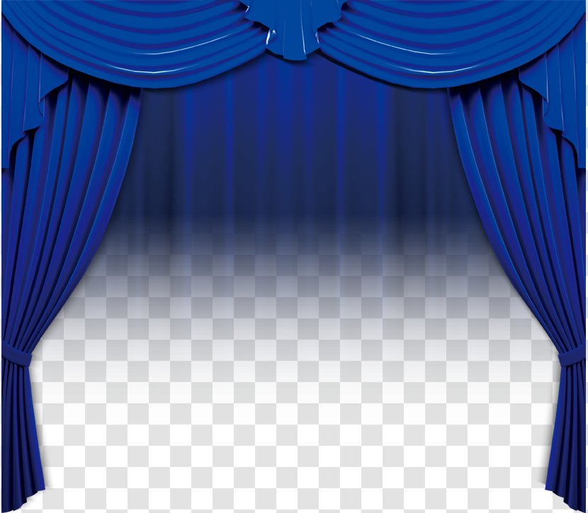 Theater Drapes And Stage Curtains Window Blind Blue Living Room - Furniture Transparent PNG