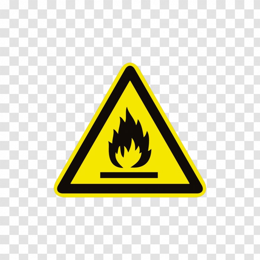 Warning Sign Combustibility And Flammability Signage Hazard Symbol - Pictogram - Amusement Ride Signs Transparent PNG