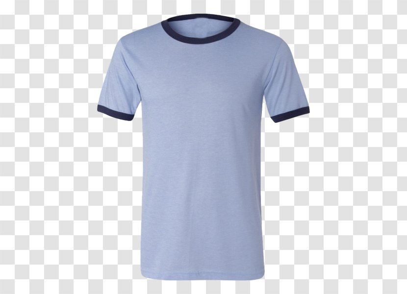 Ringer T-shirt Neckline Clothing - Blue Transparent PNG