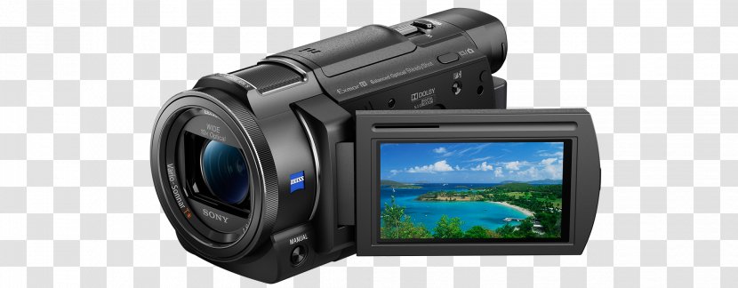 Sony Handycam FDR-AX33 4K Resolution Video Cameras FDR-AX53 - Optics Transparent PNG