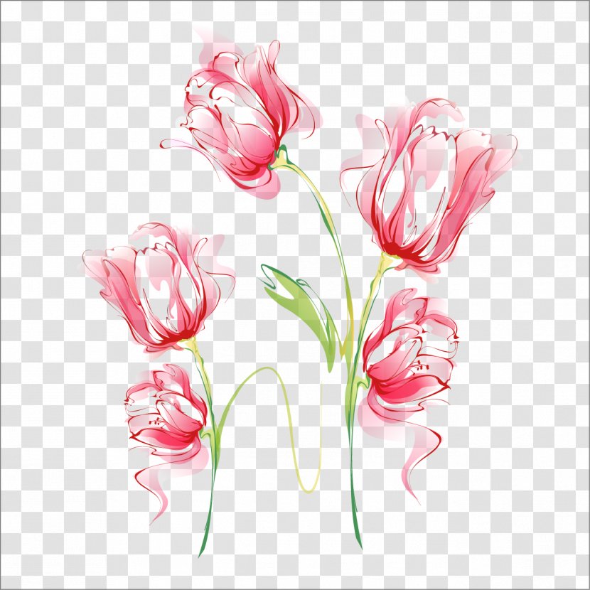 Carnation Watercolor Painting - Artificial Flower - Beautiful Flowers Vector Transparent PNG