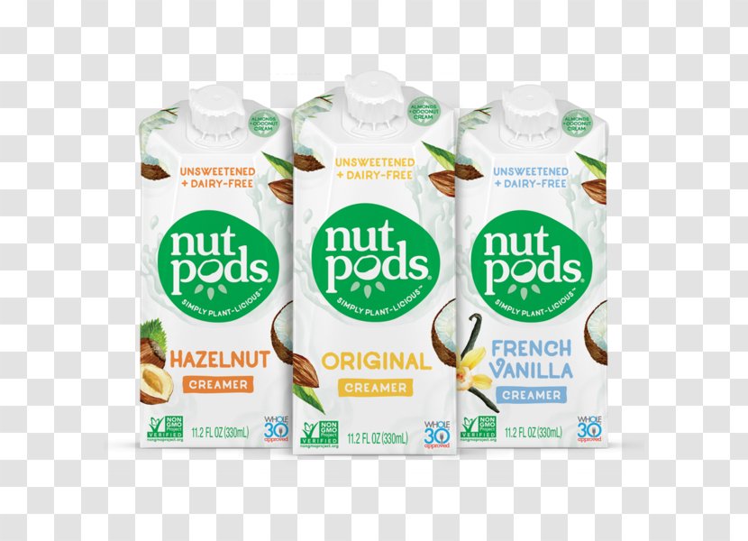 Coffee Milk Nutpods Dairyfree Creamer Unsweetened French Vanilla 4pack Whole30 A Non-dairy Tea - Nondairy Transparent PNG