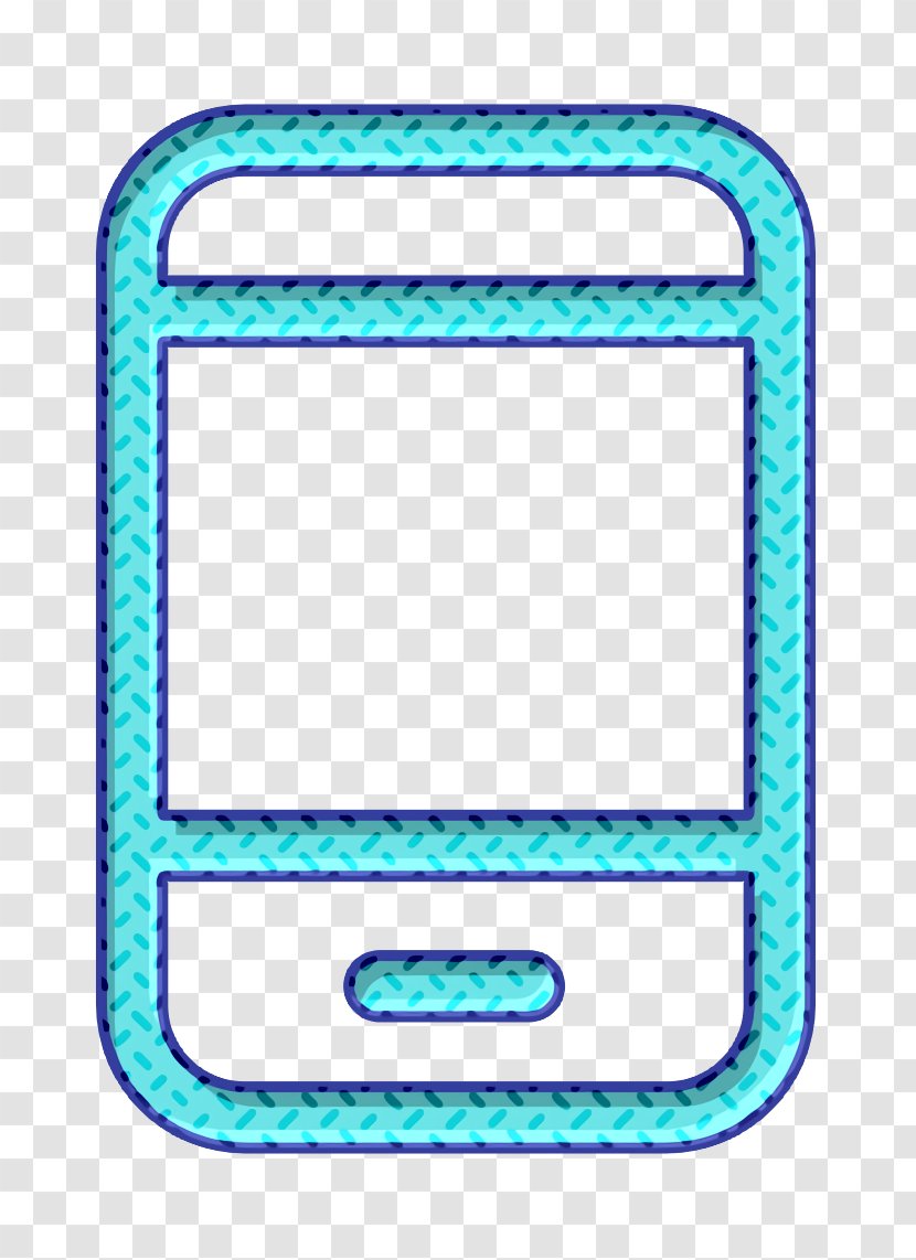 Cell Phone Icon Mobile - Rectangle Turquoise Transparent PNG