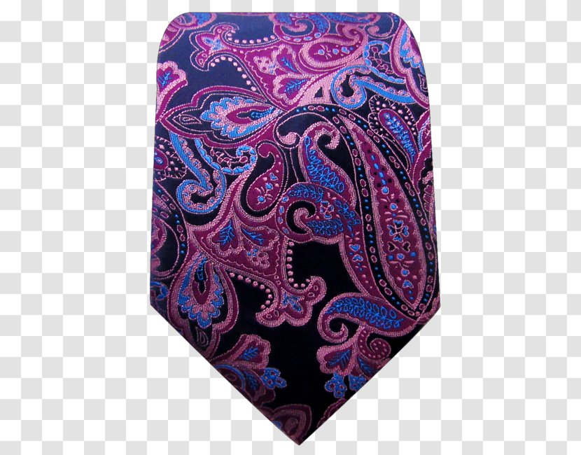 Paisley Einstecktuch Silk Necktie Blue - Purple Transparent PNG