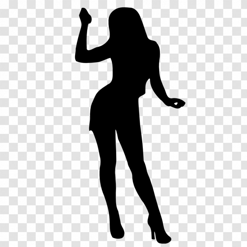 Silhouette Standing Thumb Transparent PNG