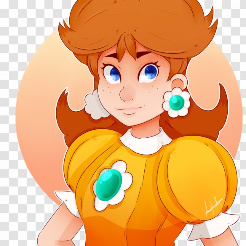 Princess Daisy Mario Tennis Nintendo - Watercolor Transparent PNG