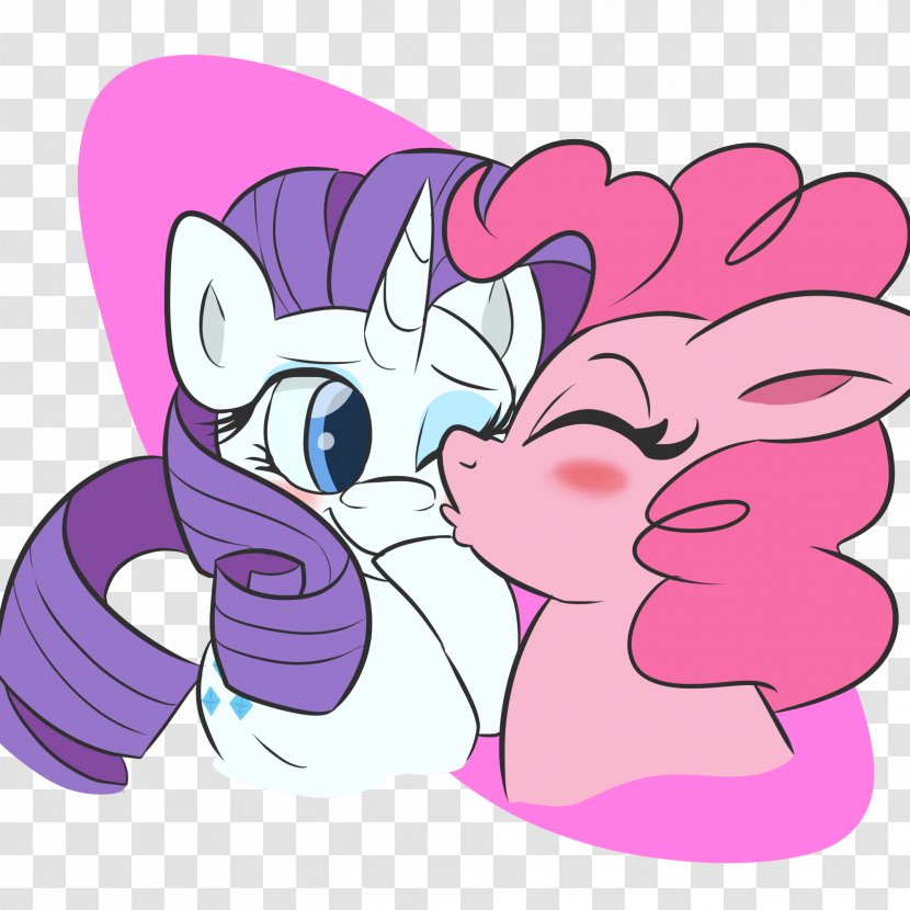 Pinkie Pie Rarity Applejack Rainbow Dash Whiskers - Silhouette - Kiss Transparent PNG