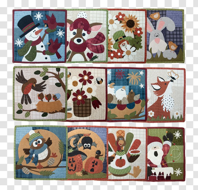 Patchwork Textile Quilt Month Wool - Flannel - Square Box Transparent PNG