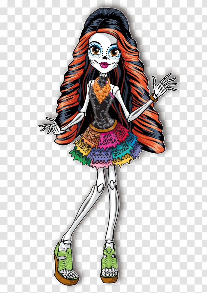 Monster High Skelita Calaveras Doll Ever After Barbie - Art Transparent PNG