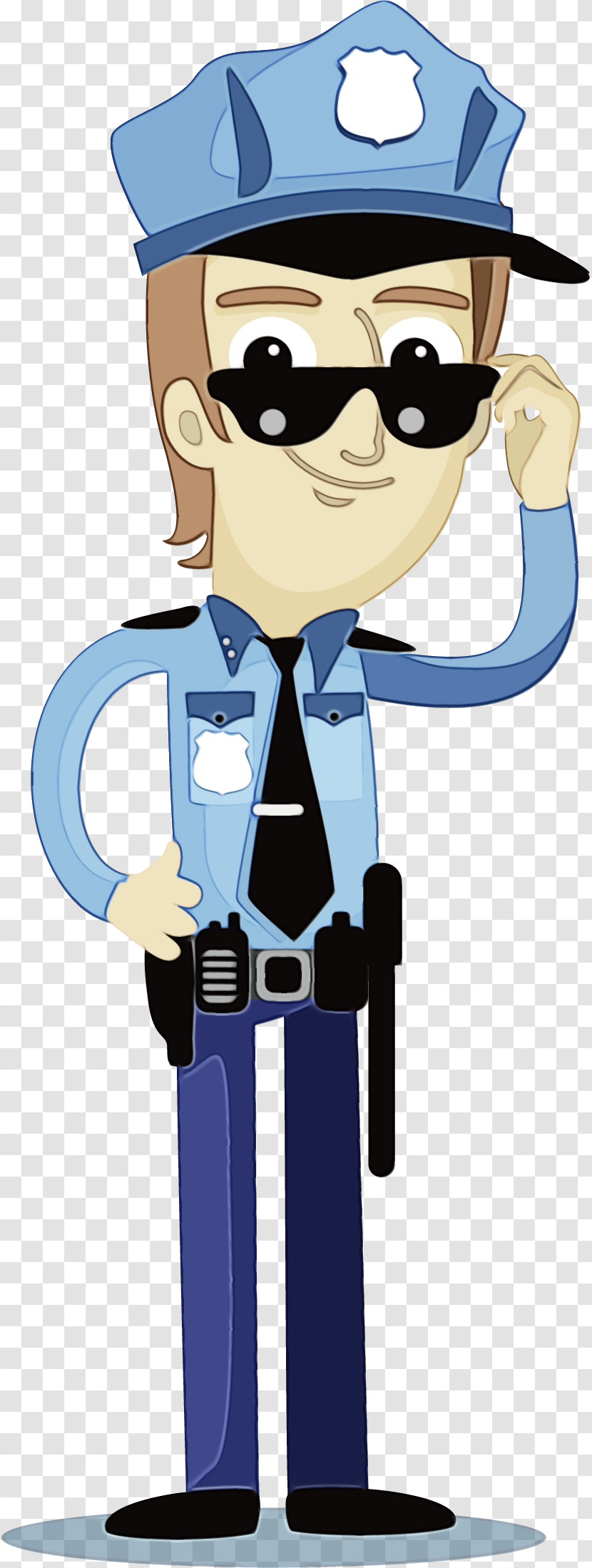 Cartoon Official Police Police Officer Gesture Transparent PNG