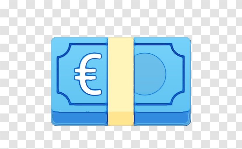 Emoji Money - Rectangle Electric Blue Transparent PNG