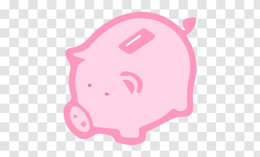 Piggy Bank Clip Art - Pink - Spend Money Transparent PNG