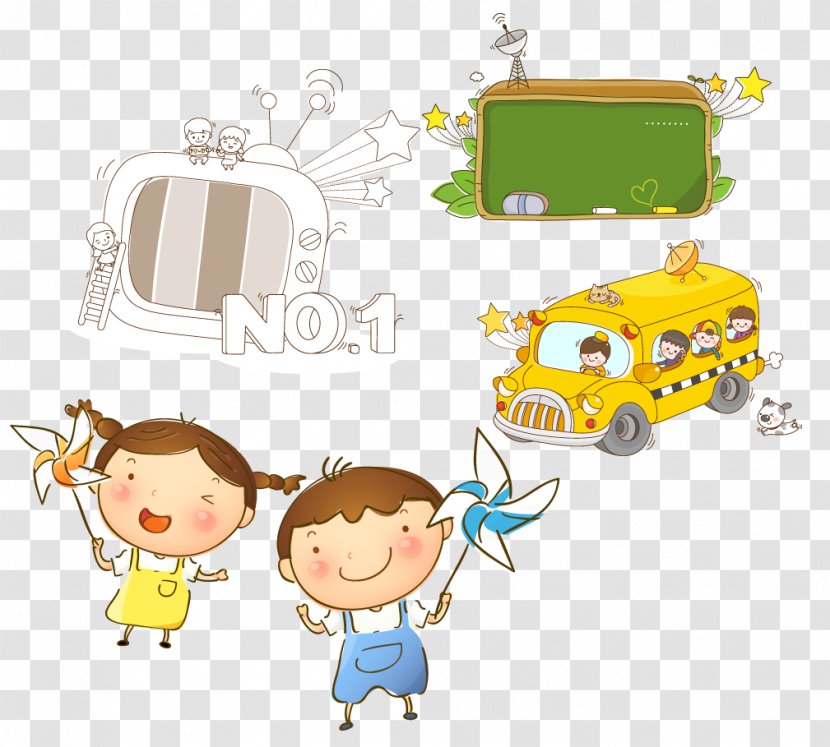 Student Child Cartoon - Tree - Students Go To School Transparent PNG