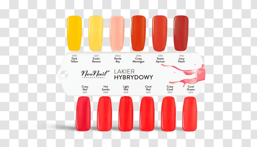 Lakier Hybrydowy Gel Nails NeoNail Aquarelle UV Polish Manicure - Lady Red Sunset Transparent PNG