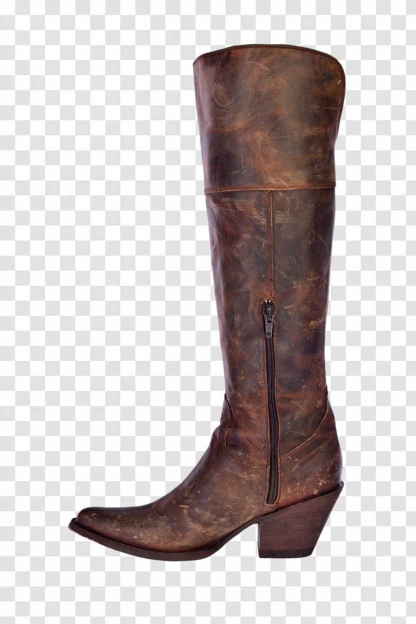 Riding Boot Shoe Leather Knee-high - Brown - Cowboy Transparent PNG