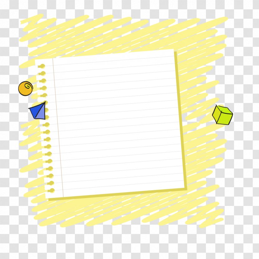 Paper Learning Child Book - Yellow - Hand-painted Books Transparent PNG