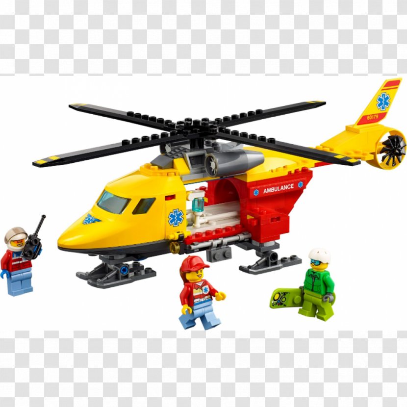LEGO 60179 City Ambulance Helicopter Toy Hamleys - Police Rotor Transparent PNG