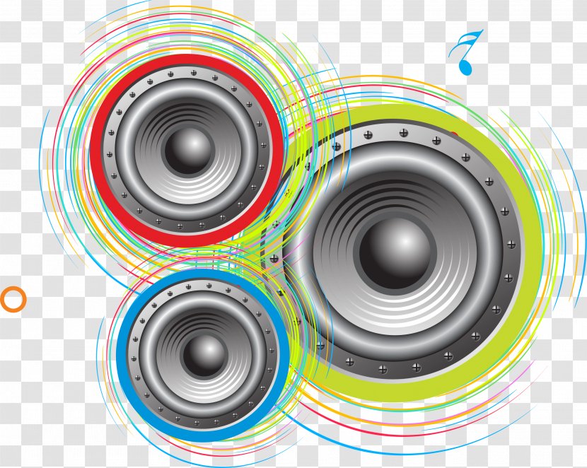 Disc Jockey Royalty-free Sound Illustration - Frame - Colorful Lines Transparent PNG