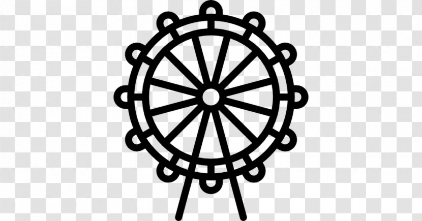Bicycle Wheels Ferris Wheel - Black And White Transparent PNG