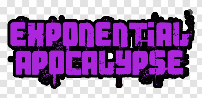 Exponential Apocalypse Text Logo Book Font - Purple Transparent PNG