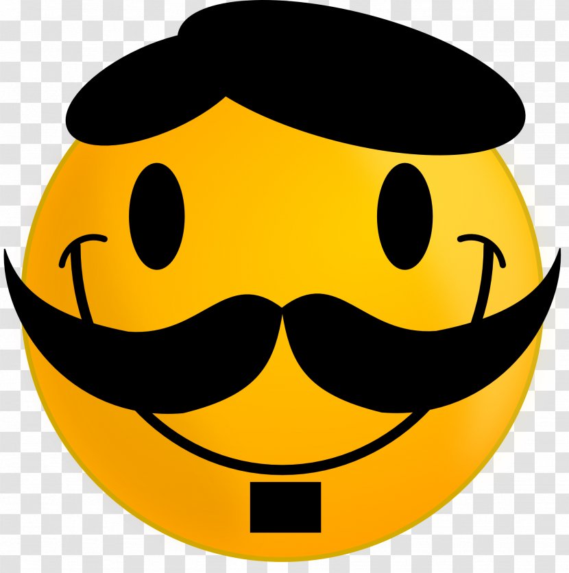 Smiley Emoticon Moustache Clip Art - Happiness Transparent PNG