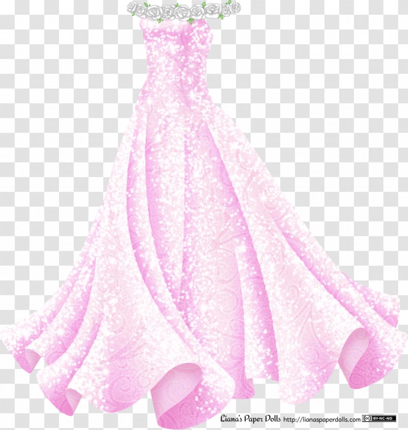 Dress Pink Ball Gown Evening - Flower Transparent PNG