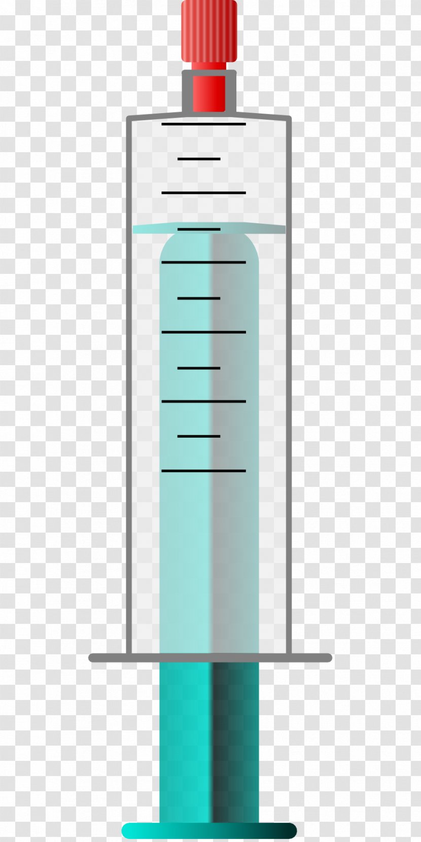 Injection Syringe Hypodermic Needle Luer Taper Clip Art - Cylinder - Labor Transparent PNG