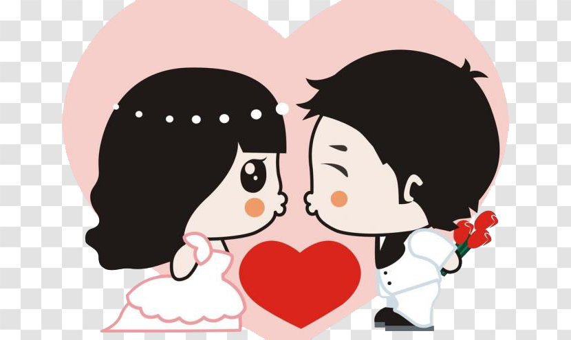 Significant Other Marriage Cartoon Wedding Invitation - Male - Kiss You Me Transparent PNG