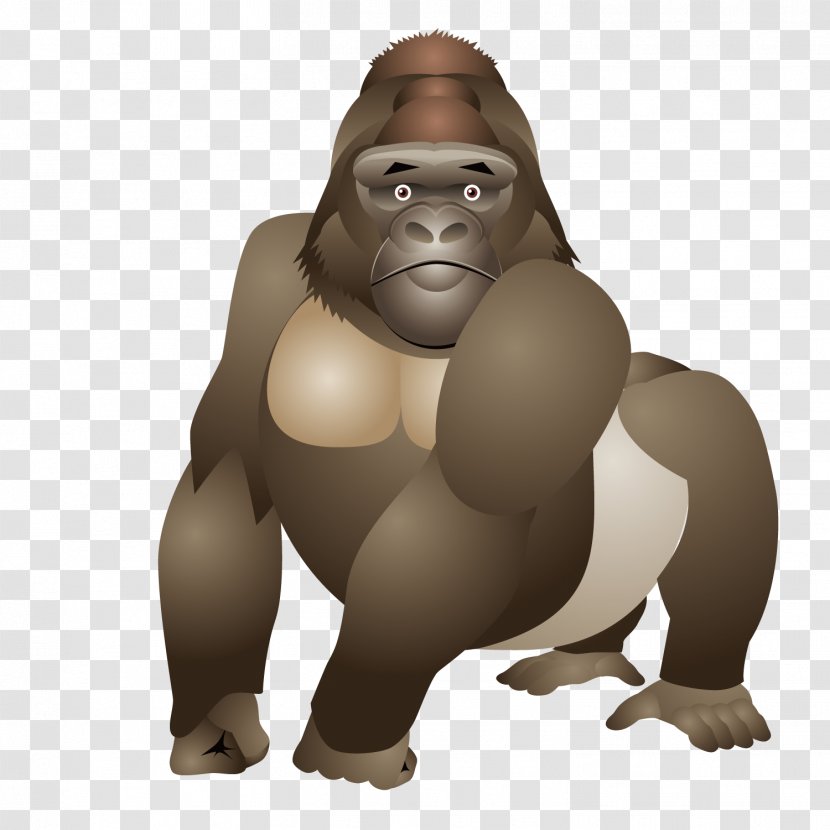 Gorilla Monkey Clip Art - Animation - Strong Transparent PNG