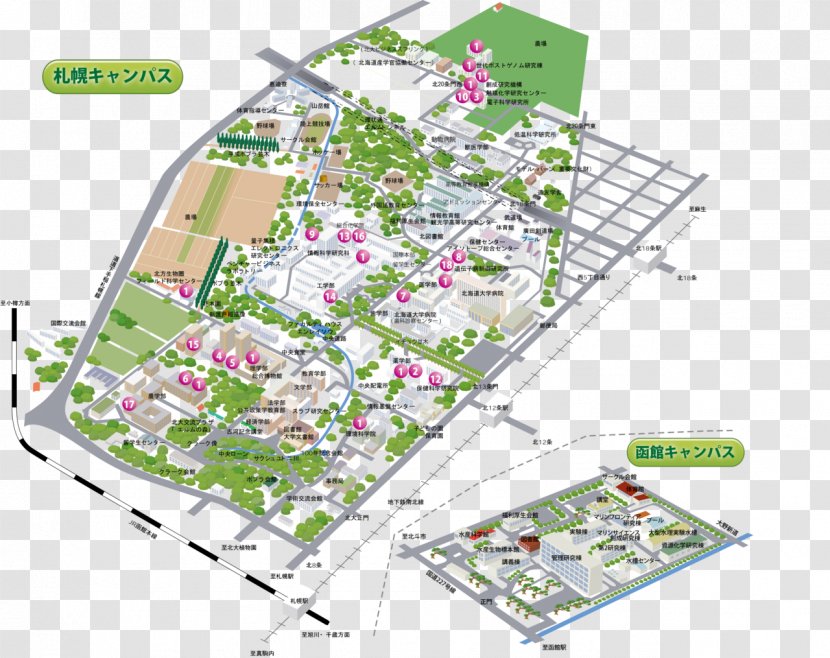 Hokkaido Map Urban Design Plan Land Lot - University Transparent PNG