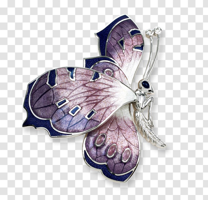 Butterfly Brooch Jewellery Sterling Silver - Brilliant - Diamond Transparent PNG