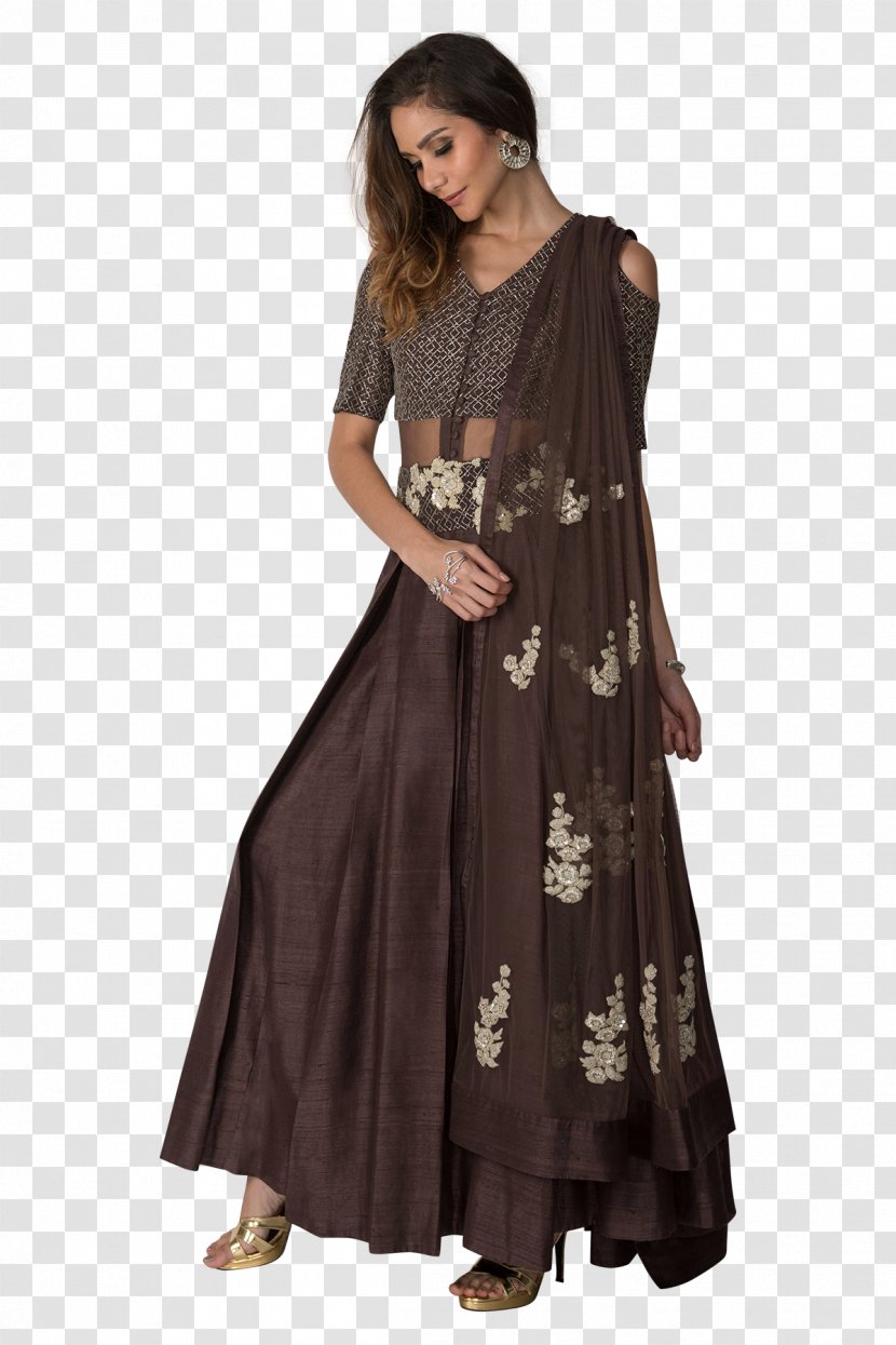 Sleeve Crop Top Clothing Dress - Brown Transparent PNG