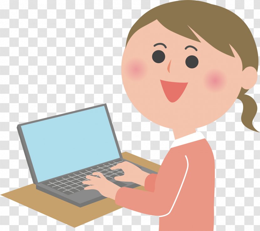 Laptop Personal Computer Woman Clip Art - Copyrightfree Transparent PNG