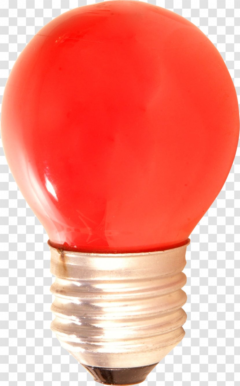 Incandescent Light Bulb Lamp Lighting - Peach - Red Image Transparent PNG