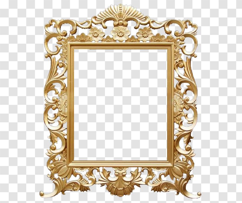 Picture Frame - Software - Golden Material Transparent PNG