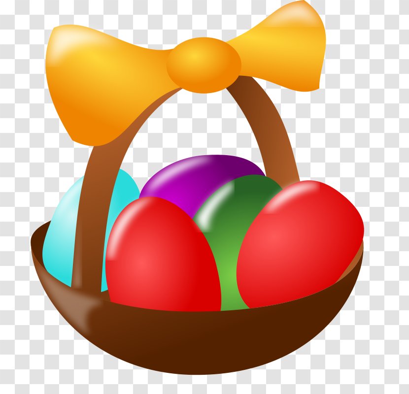 Easter Bunny Egg In The Basket Clip Art - Clipart Transparent PNG