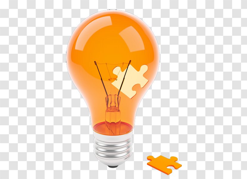 Incandescent Light Bulb - Logo - Creative Puzzle Transparent PNG