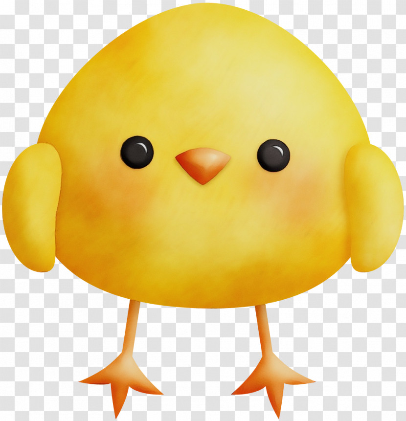 Yellow Cartoon Beak Bird Chicken Transparent PNG