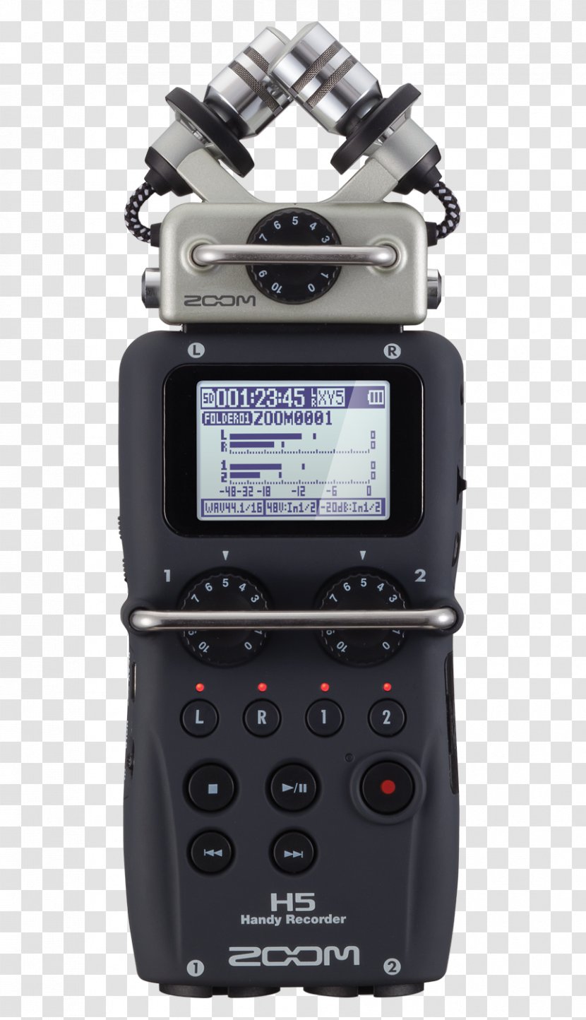 Microphone Zoom Corporation H5 Handy Recorder Sound Recording And Reproduction Digital Audio - Heart - Video Transparent PNG