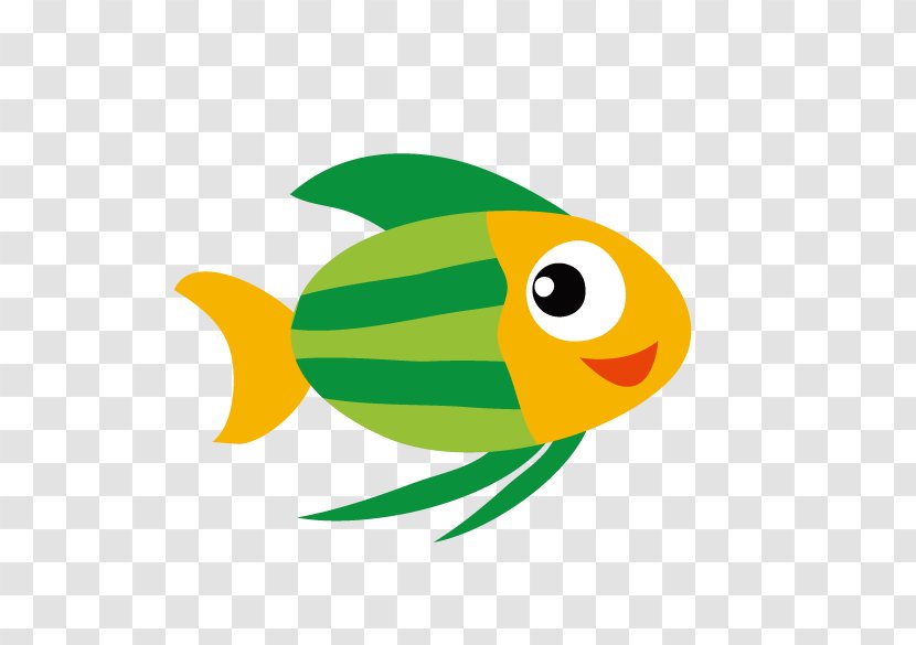 Cartoon Animal - Cuteness - Green Tropical Fish Transparent PNG