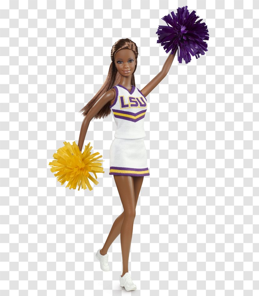 Louisiana State University Of Alabama Barbie Doll - Heart - Cheerleader Transparent PNG