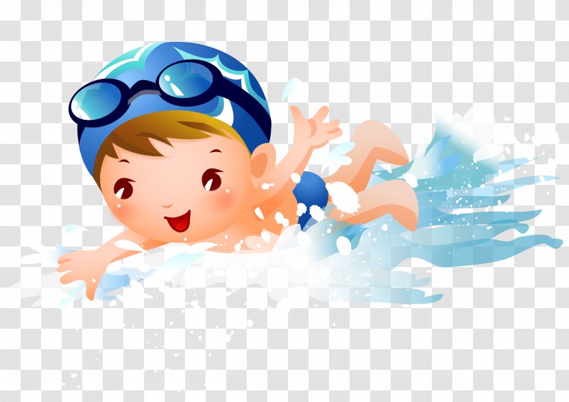 Swimming Child Clip Art - Pool - Sports Clipart Transparent PNG