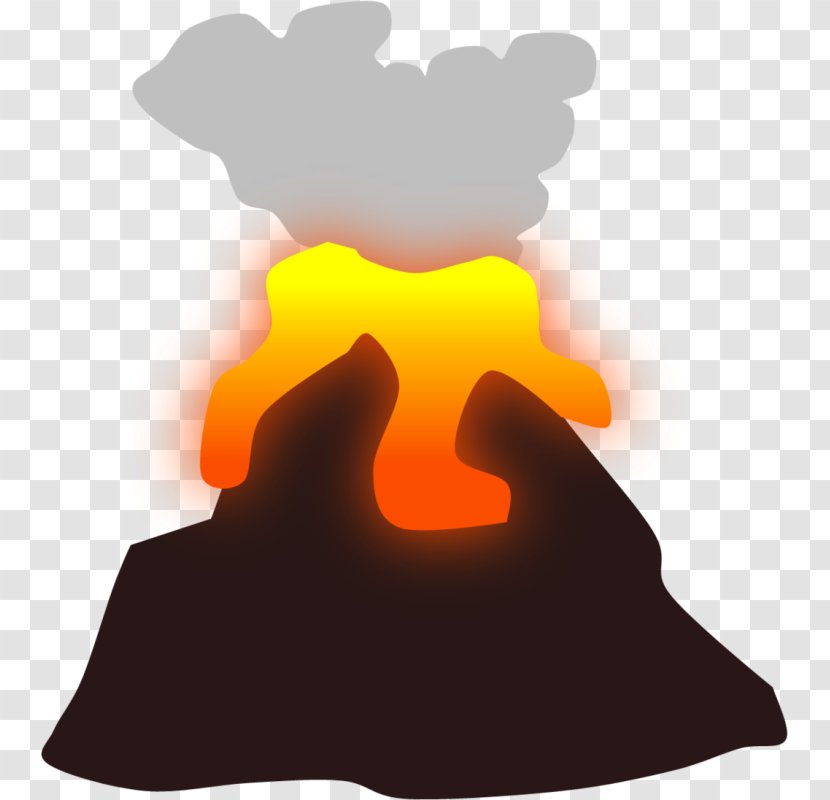 Volcano Magma Lava Drawing Clip Art - Silhouette Transparent PNG