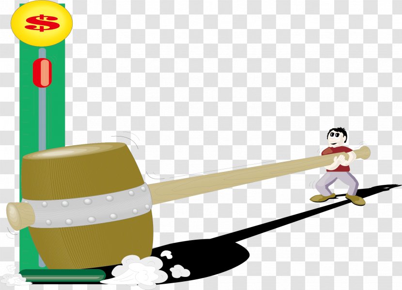 Cartoon - Free To Pull The Hammer Picture Material Transparent PNG